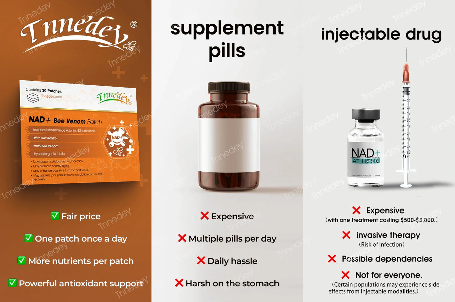 【Official Authorized Store】Tnnedey® GLP-1 NAD+ Bee Venom Patch – Ultimate Skin Rejuvenation & Energy Boost（Last Day Discount：75%）