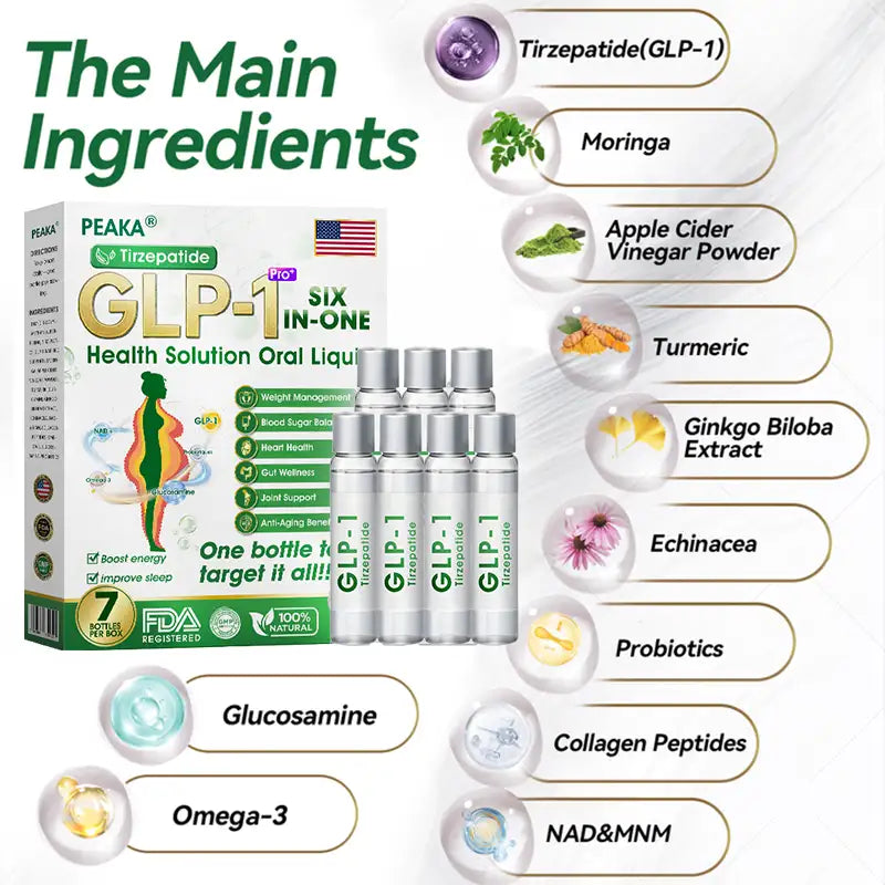 FDA | Official US 🇺🇸 Store — 𝐏𝐄𝐀𝐊𝐀® 𝐆𝐋𝐏-𝟏 𝐓𝐢𝐫𝐳𝐞𝐩𝐚𝐭𝐢𝐝𝐞 𝐒𝐢𝐱-𝐢𝐧-𝐎𝐧𝐞 𝗦𝗹𝗶𝗺 & 𝑯𝒆𝒂𝒍𝒕𝒉 𝑶𝒓𝒂𝒍 𝑺𝒐𝒍𝒖𝒕𝒊𝒐𝒏, GIP and GLP-1 Dual-Action Weight Loss Solution, One Bottle Daily, Results in 7 Days🛒
