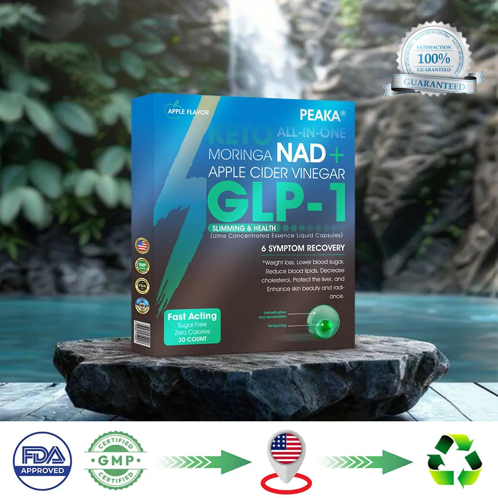 [Official Authorized Store] PEAKA® GLP-1 Slimming & Health Ultra Concentrated Essence Liquid Pearls - NAD+ Moringa & ACV (✅speedy, long-lasting, addressing diabetes, obesity, and cardiovascular diseases)